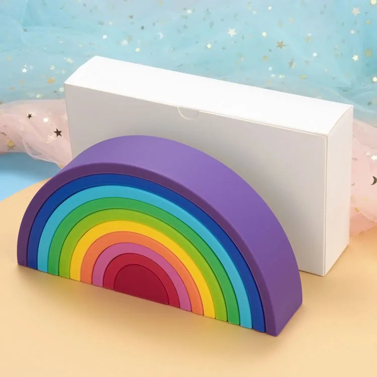 Silicone Rainbow Stacking Blocks