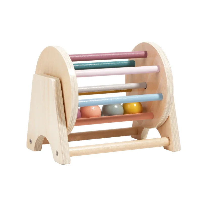 Montessori Wooden Rolling Ball Drum