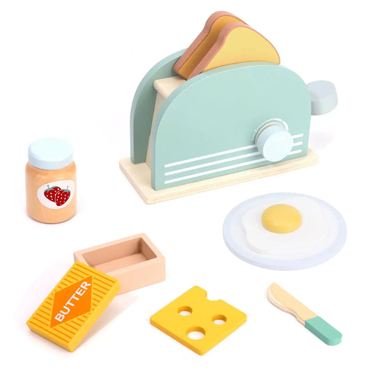 Montessori Wooden Toaster Set